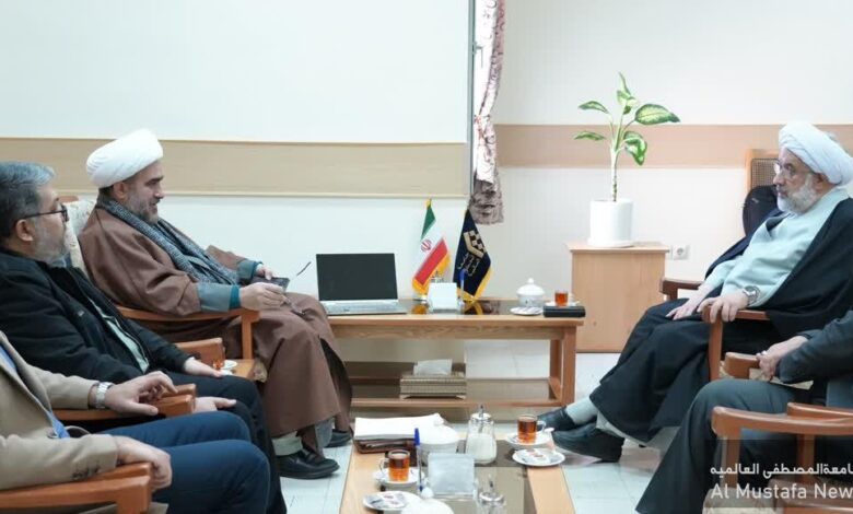 لقاء مدير مؤسسة مرفأ الكلمة مع رئيس جامعة المصطفى العالمية